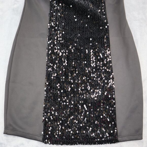 Kimcine Dress Womens M Black Strapless Sequin Design Above the Knee Length - Picture 6 of 11